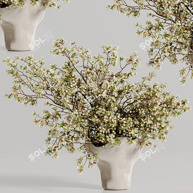 Plant Bouquet Vase 3D Model 3D model image 2