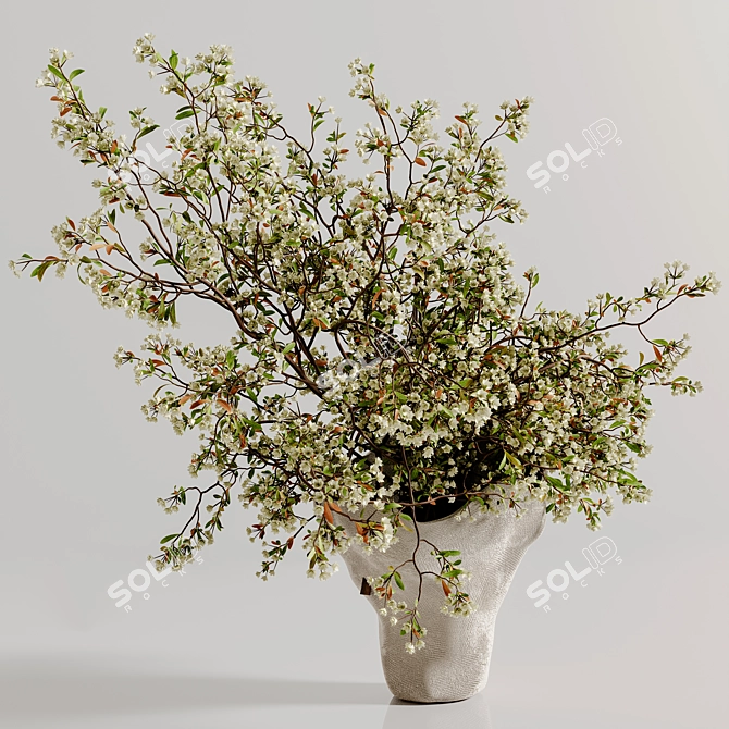 Plant Bouquet Vase 3D Model 3D model image 4