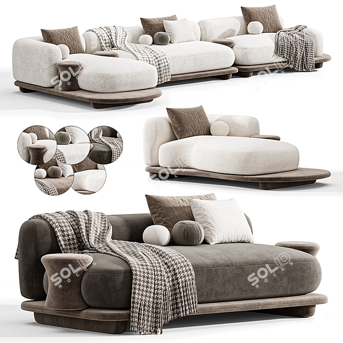 Modern Busnelli Grumetto 03 Sofa 3D model image 1