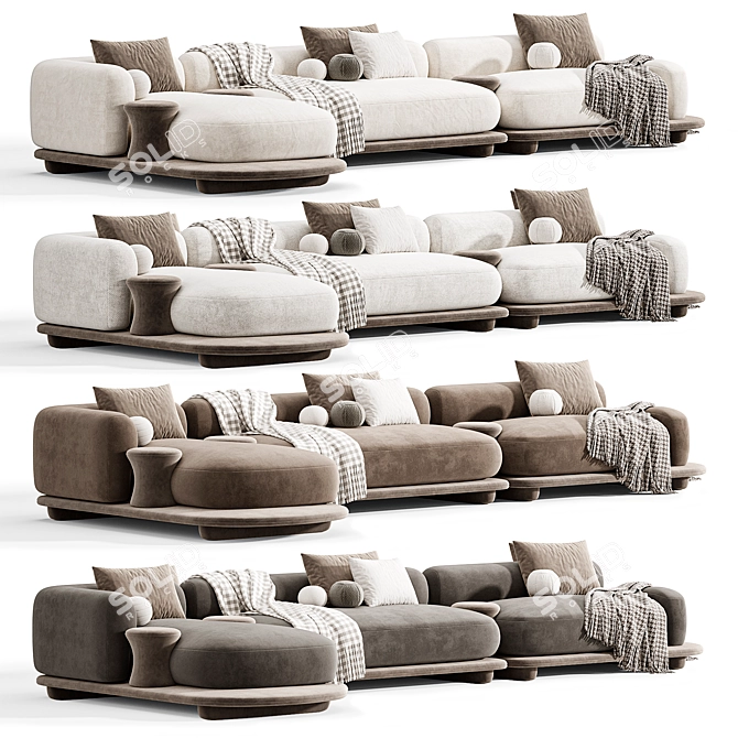 Modern Busnelli Grumetto 03 Sofa 3D model image 3