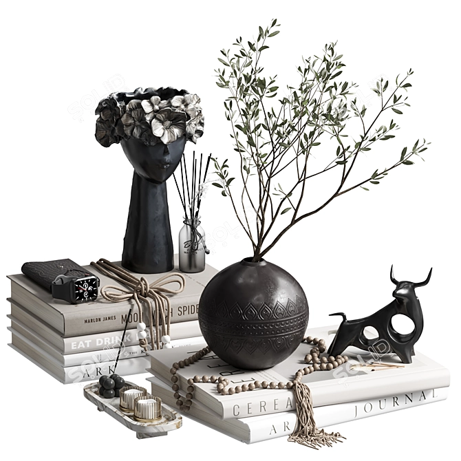 Elegant Decor Set 58 3D model image 1