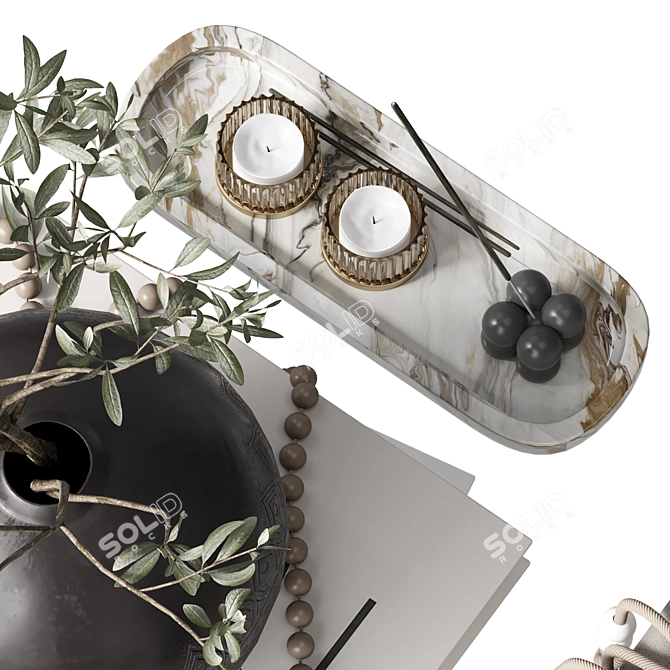 Elegant Decor Set 58 3D model image 4