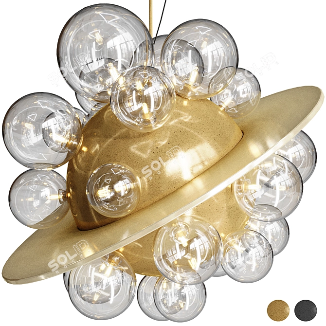 Sleek IONA UFO Pendant Collection 3D model image 1