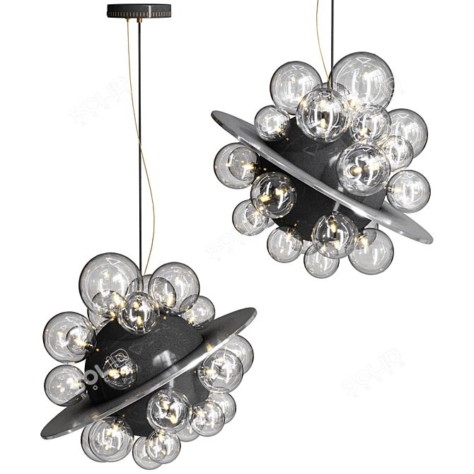 Sleek IONA UFO Pendant Collection 3D model image 2