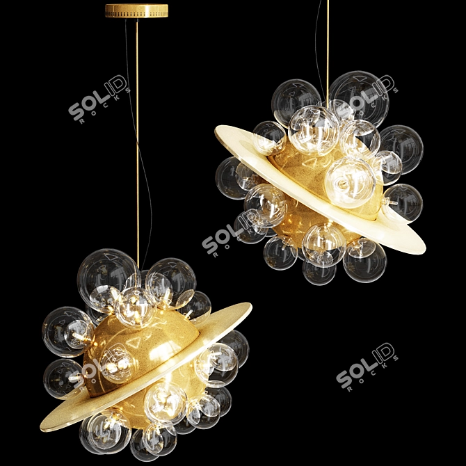 Sleek IONA UFO Pendant Collection 3D model image 5