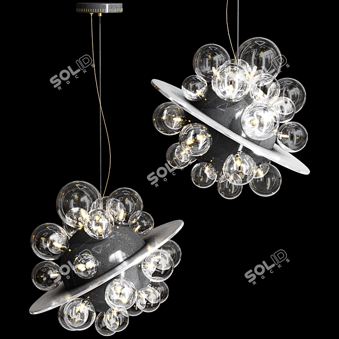 Sleek IONA UFO Pendant Collection 3D model image 6