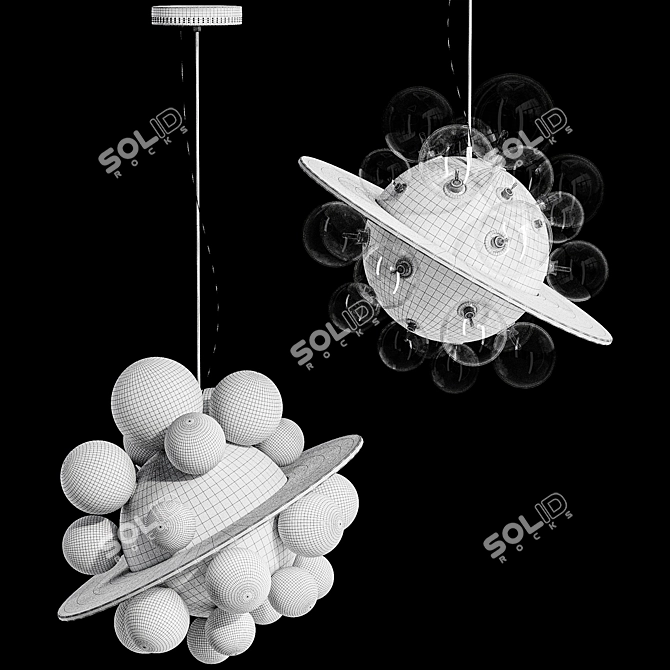 Sleek IONA UFO Pendant Collection 3D model image 7