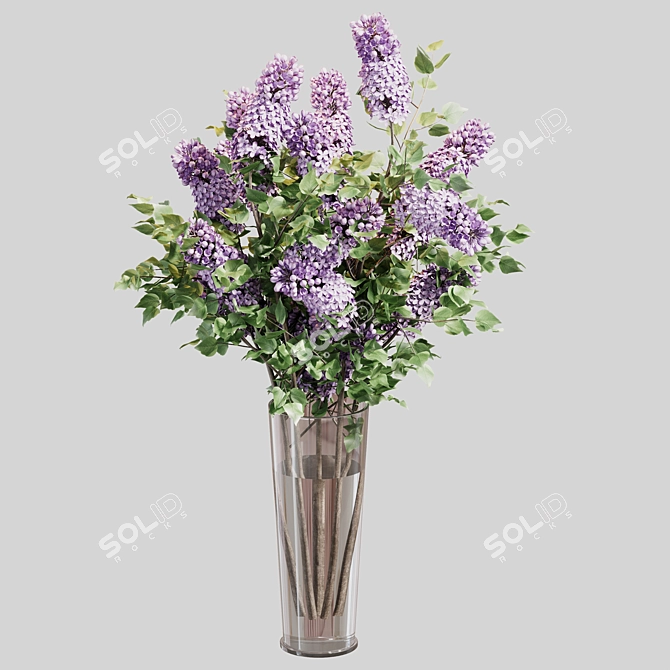 Lilac Blossom Bouquet 3D model image 11