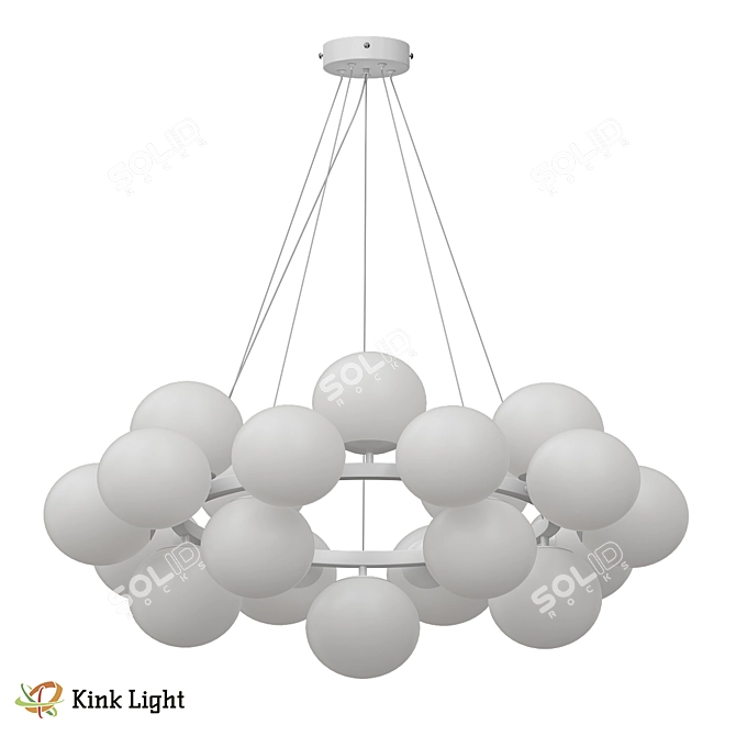 Scandinavian Style Chandelier by Kink Light 3D model image 1