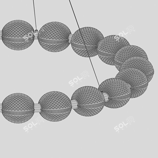 Claude Bronze Pendant Light 55W 3D model image 2