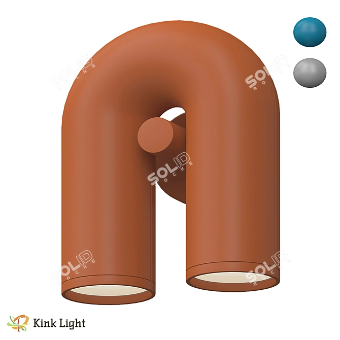 Kink Light Loft Series Wall Sconce 3D model image 1