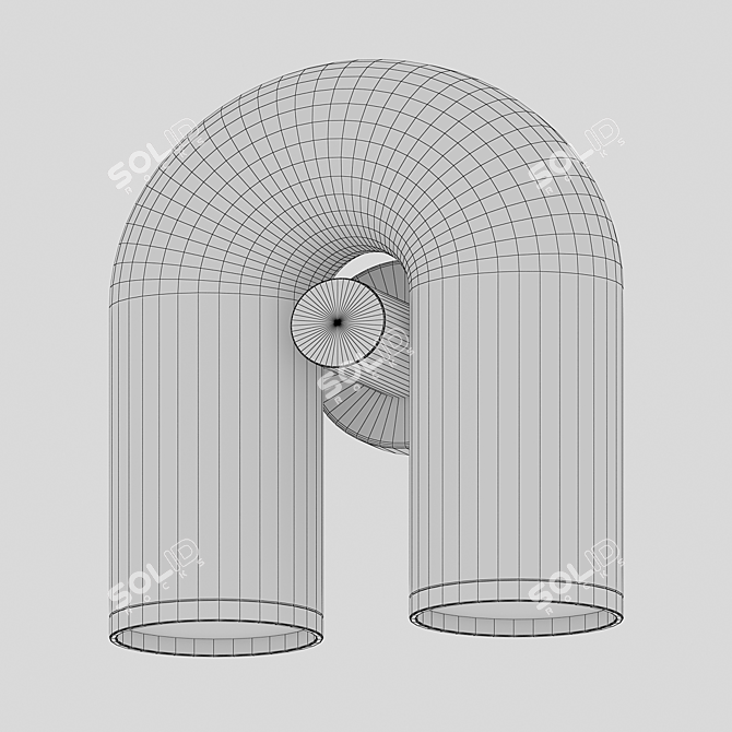 Kink Light Loft Series Wall Sconce 3D model image 4