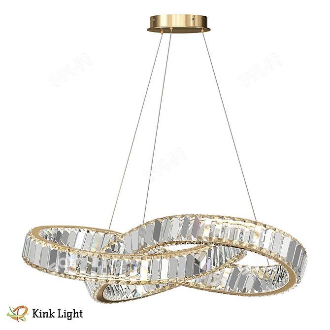 Olli Bronze Pendant Light 60cm 3D model image 1