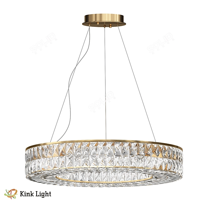 Golden Myrtle Pendant Light Fixture 3D model image 1