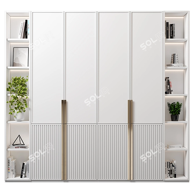  Versatile Modular Wardrobe 3D model image 1