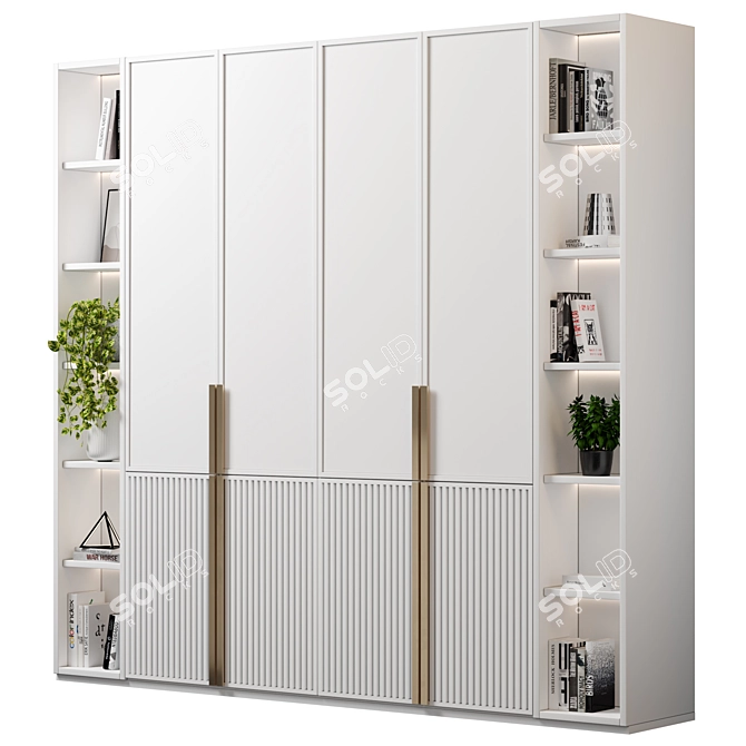  Versatile Modular Wardrobe 3D model image 2