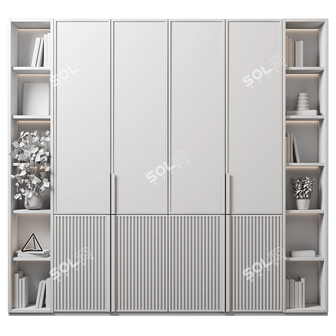  Versatile Modular Wardrobe 3D model image 4