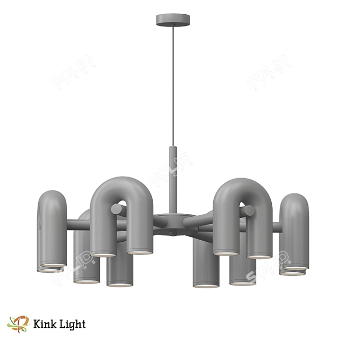 Kanti Loft Hanging Chandelier Set 3D model image 4