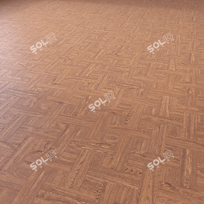 Wooden Floor 3D Model Kit 3D model image 3