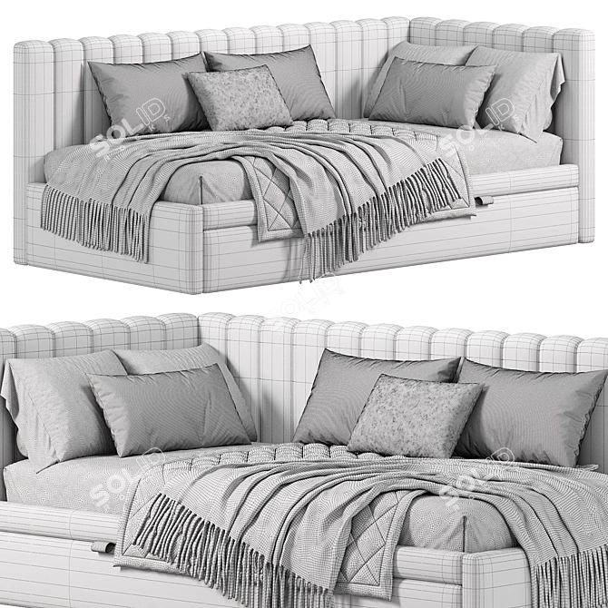 Natan Sofa Bed: Modern Elegance 3D model image 4