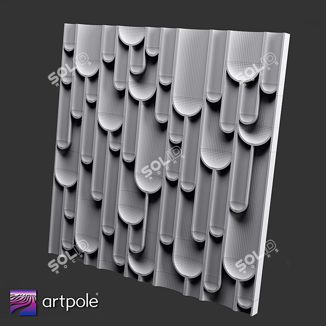 Modern 3D Gypsum Panel - REVERY 3D model image 2