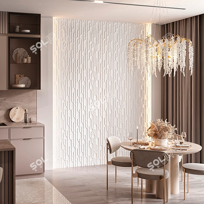 Modern 3D Gypsum Panel - REVERY 3D model image 5