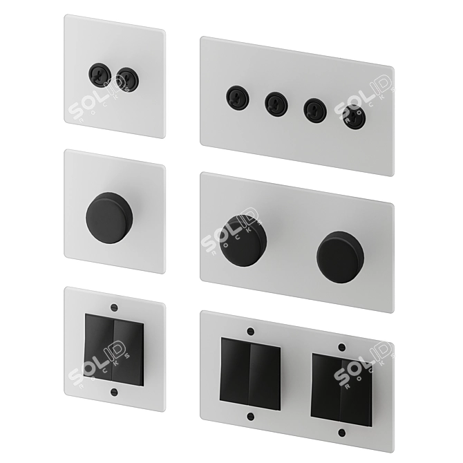 Corston Glass Switches and Sockets 3D model image 3