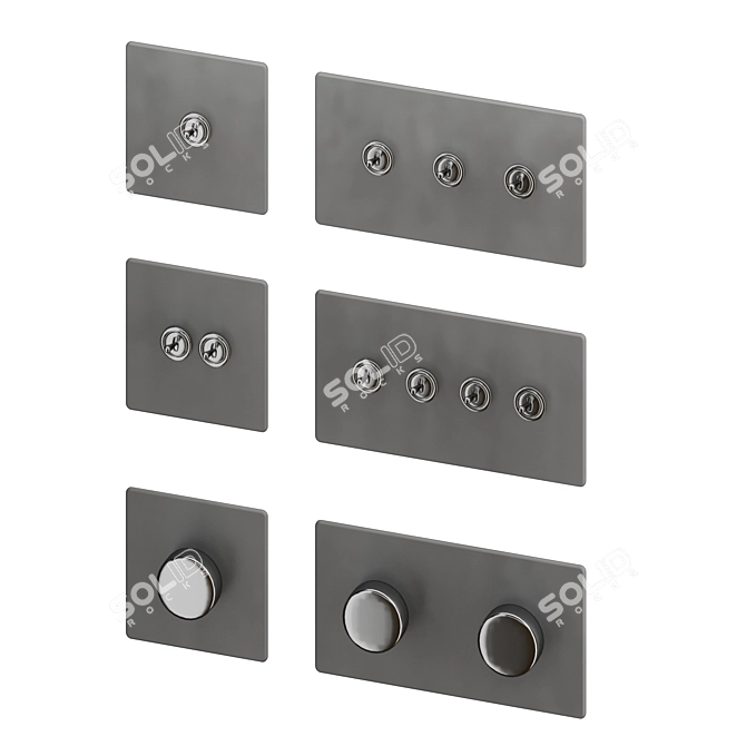 Corston Glass Switches and Sockets 3D model image 7