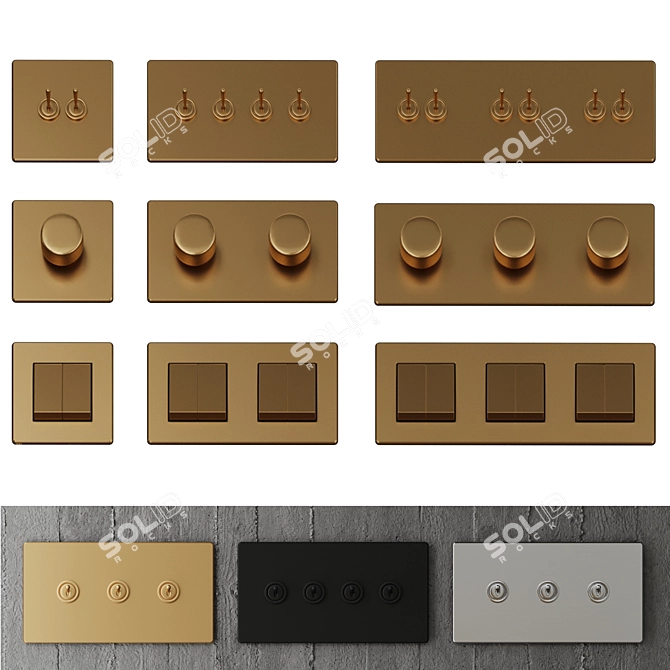 Corston Glass Switches and Sockets 3D model image 16