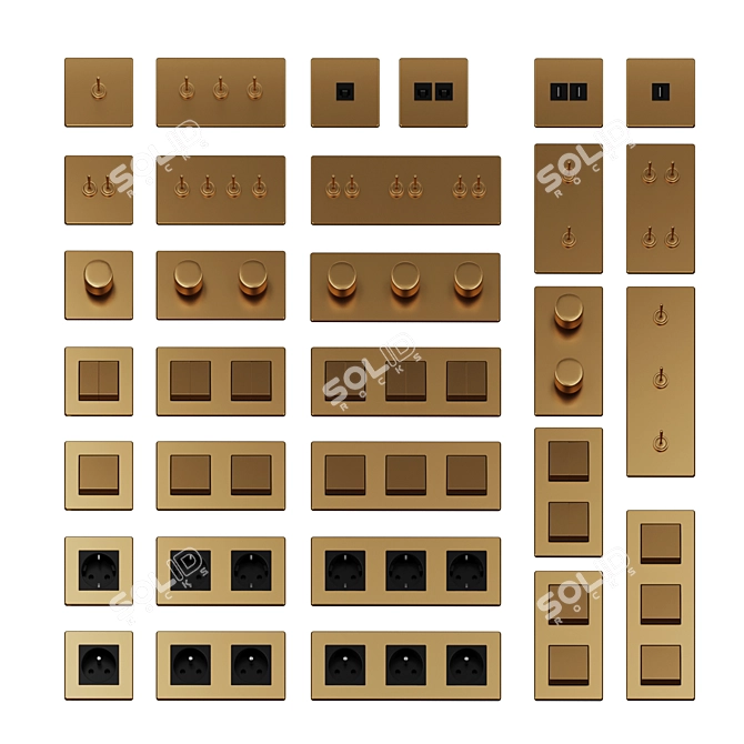 Corston Glass Switches and Sockets 3D model image 19