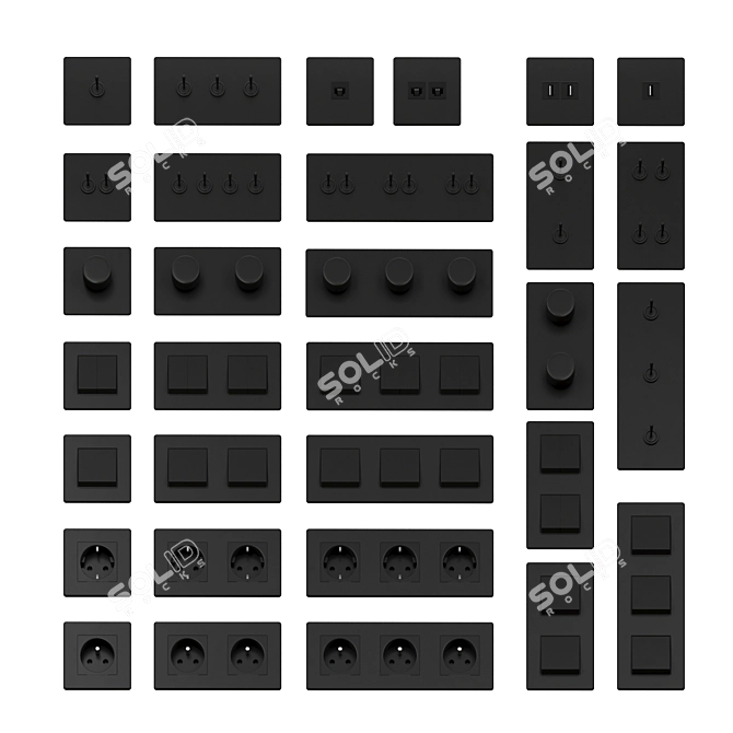 Corston Glass Switches and Sockets 3D model image 20