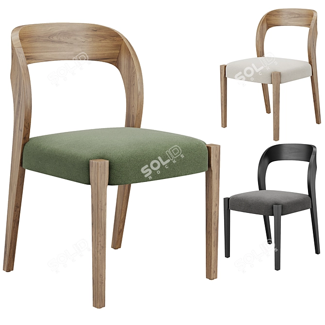 Hamish Upholstered Dining Chair 3D model image 1