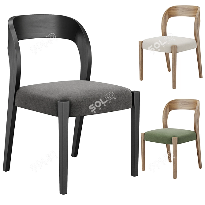 Hamish Upholstered Dining Chair 3D model image 3