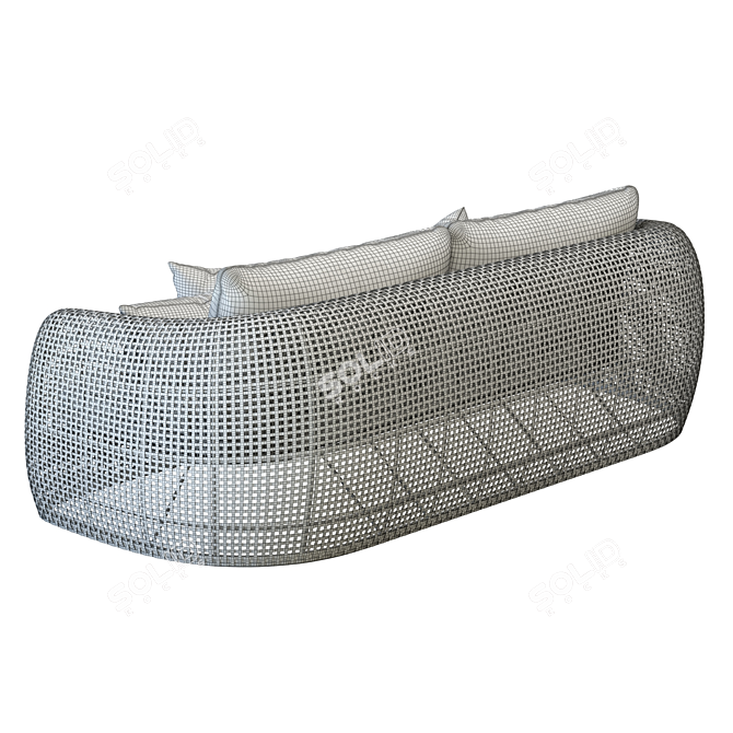 Gemini Wicker Outdoor Sofa 3D 3D model image 6