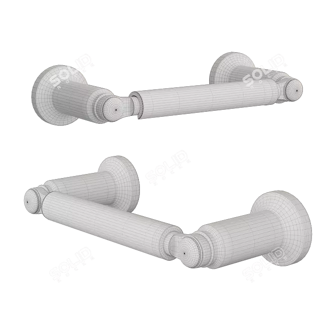 Sleek Wall Mount TP Holder 3D model image 2