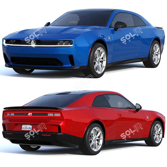 2024 Dodge Charger Daytona: Electric Power 3D model image 2