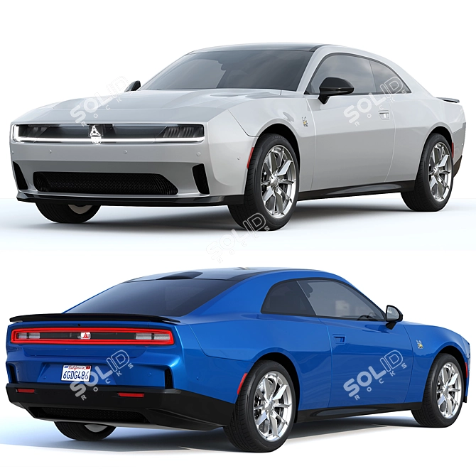 2024 Dodge Charger Daytona: Electric Power 3D model image 3