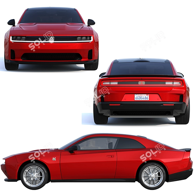 2024 Dodge Charger Daytona: Electric Power 3D model image 4