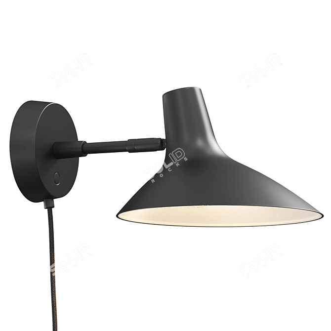 Modern Scandinavian Darci Short Sconce 3D model image 1