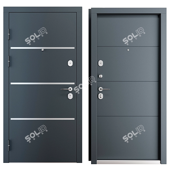  Galicia Metal Entry Door 3D model image 3