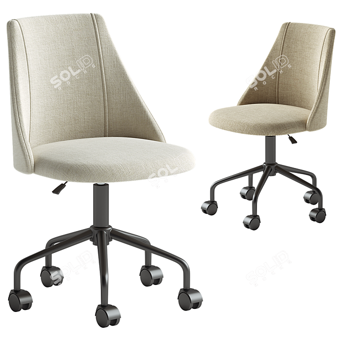 Office Computer Chair 3D Model 3D model image 1