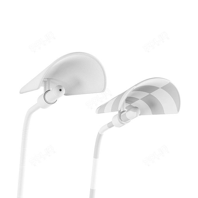 Title: Astrid Leather Floor Lamp 3D model image 2