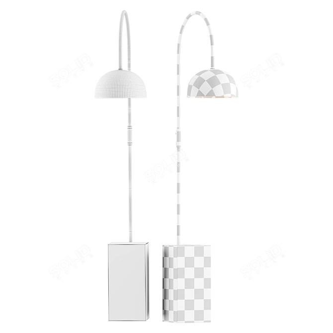 Modern Jenkin Floor Lamp 3D model image 2