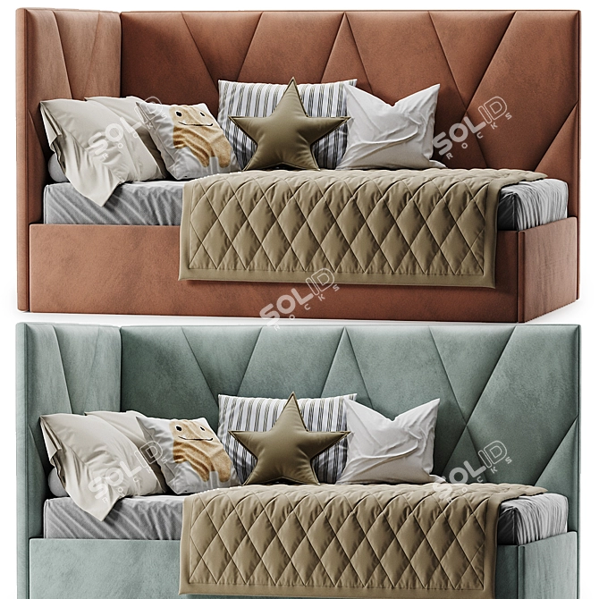 Elegant Children's Bed 2017 3D model image 2