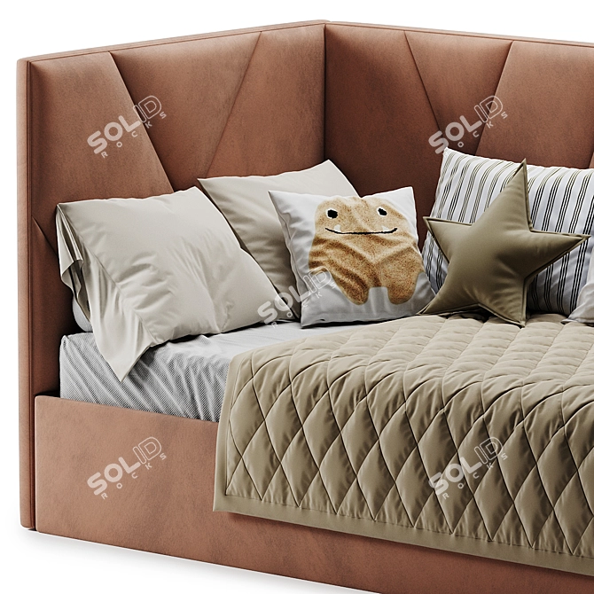 Elegant Children's Bed 2017 3D model image 4