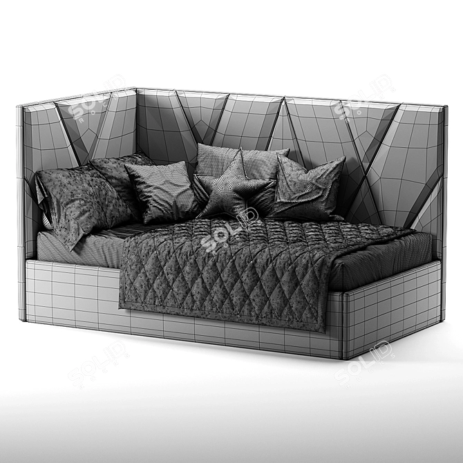 Elegant Children's Bed 2017 3D model image 5