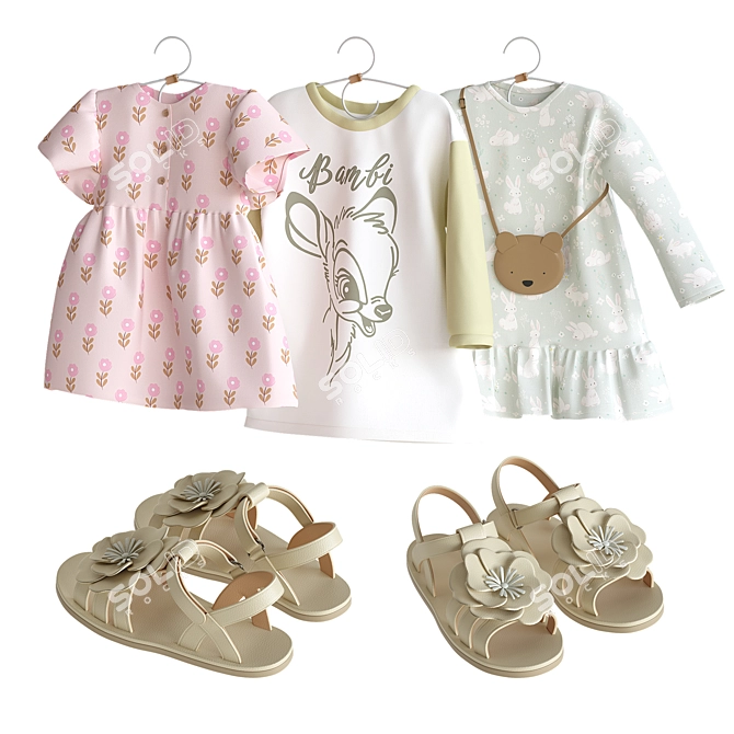 Children's Clothing and Decor 3D model image 3