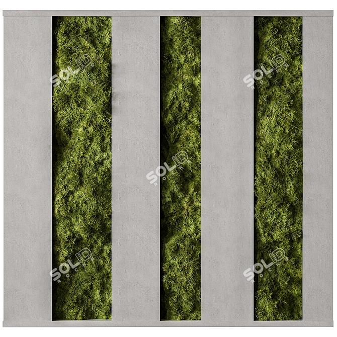 Moss Wall Vertical Garden Rack 3D model image 1