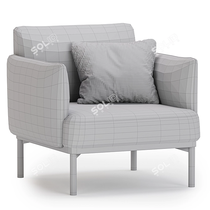 Contemporary Armchair: Penn by West Elm 3D model image 5