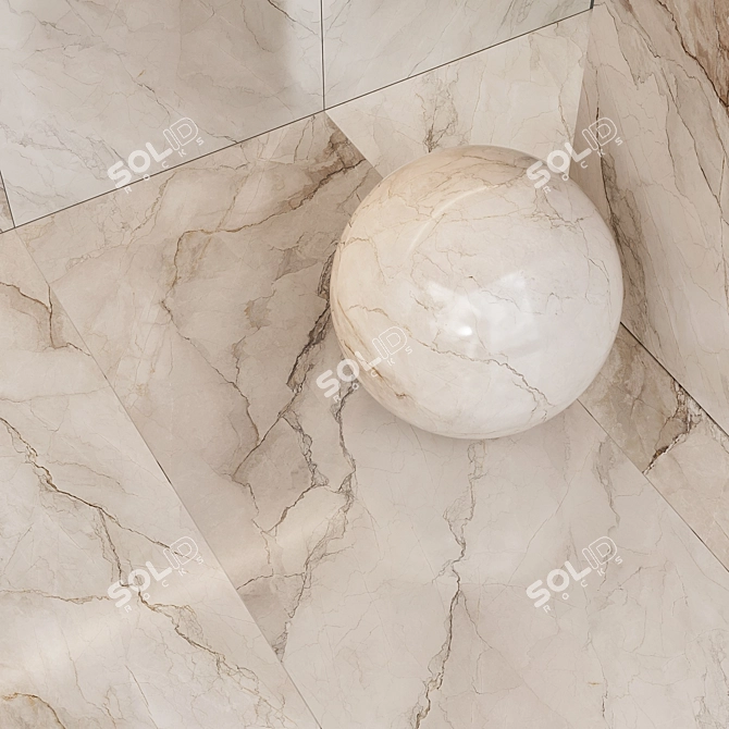 Ava Bianco Granite Slab 3D model image 2